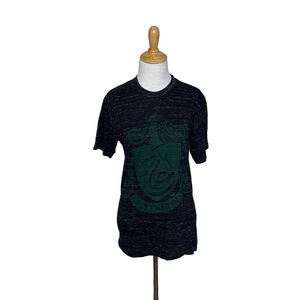 Harry Potter Slytherin T Shirt Gray Cotton Snake Short Sleeve Sz Small Womens
